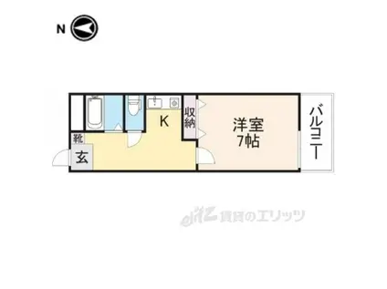 メゾン金城(1K/1階)の間取り写真