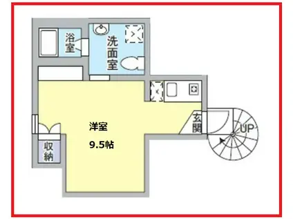 ココガーデン金町(ワンルーム/2階)の間取り写真