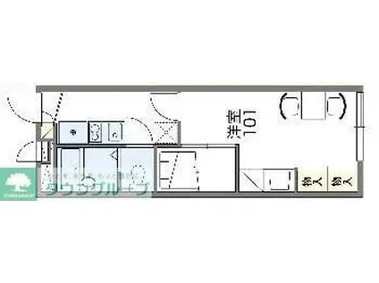 レオパレスAYA(1K/2階)の間取り写真