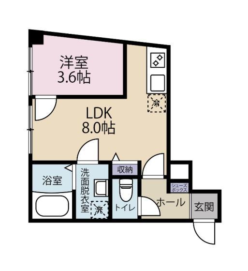 コ・クーン八幡(1LDK/2階)の間取り写真