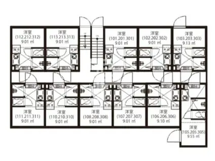 GARUNA OKUBO(ワンルーム/2階)の間取り写真