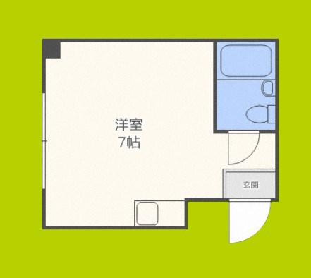 杉本スカイハイツ(ワンルーム/3階)の間取り写真