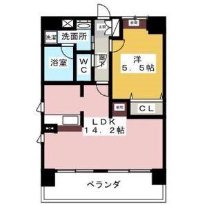 CERES賑町(1LDK/9階)の間取り写真