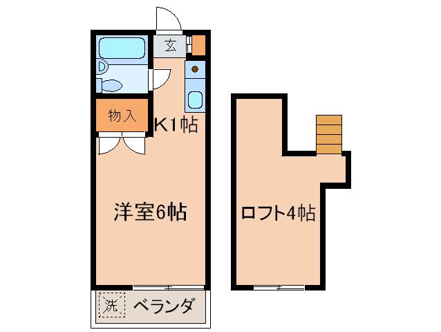 ファインライフ大蔵(1K/2階)の間取り写真
