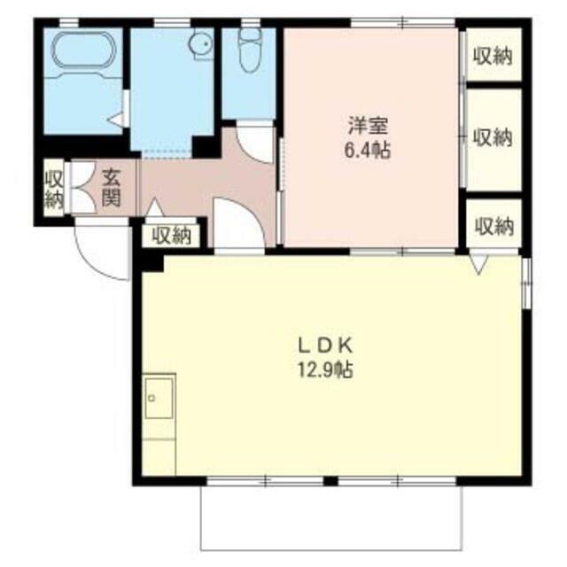 エスペランサ(1LDK/1階)の間取り写真