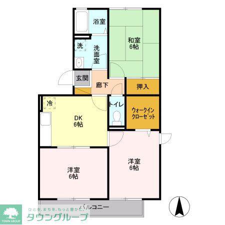 ピラタスV(3DK/1階)の間取り写真