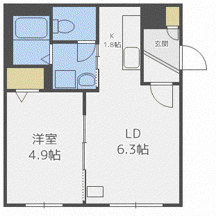 ESPERANZA(1LDK/4階)の間取り写真
