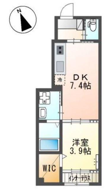 HAL SCENT(1DK/1階)の間取り写真