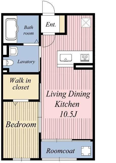 VILLA紫雲(1LDK/2階)の間取り写真
