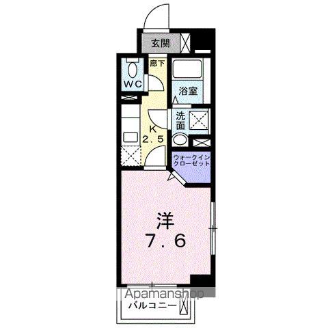 LINO(1K/3階)の間取り写真