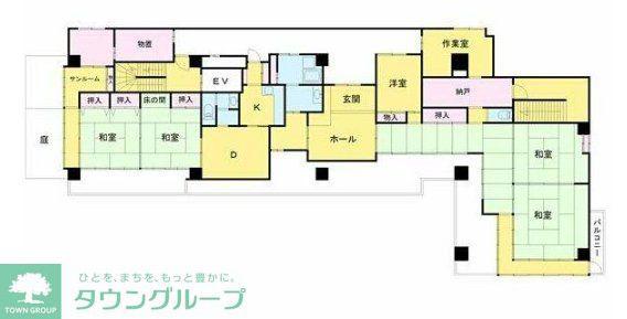 サンスクエアビル(5SDK/10階)の間取り写真