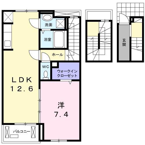 SHILIN(1LDK/3階)の間取り写真