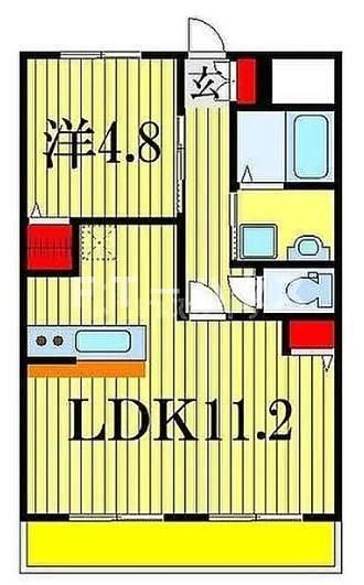 ネオハイムK2(1LDK/1階)の間取り写真