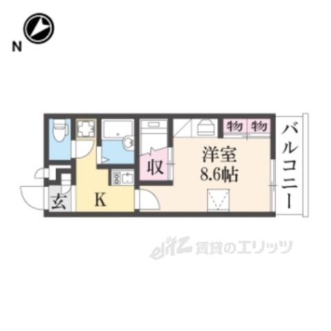 レオパレス愛(1K/2階)の間取り写真