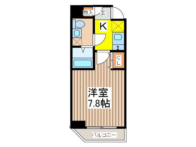 プレール・ドゥーク西川口(1K/6階)の間取り写真