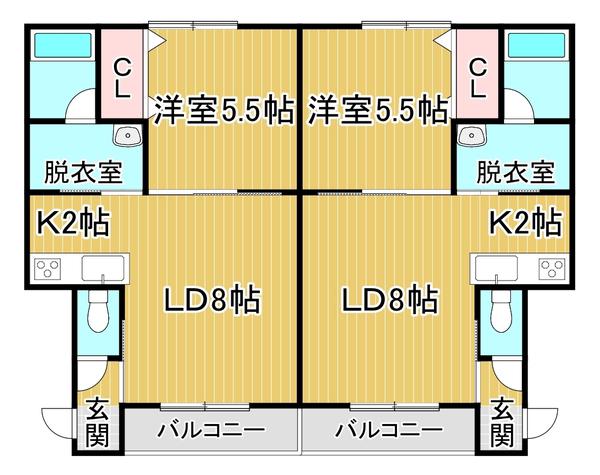 ＪＲ根室本線 帯広駅 徒歩22分 3階建 築7年(1LDK/2階)の間取り写真