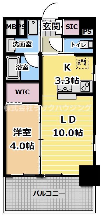 URBANLINK森小路駅前(1LDK/1階)の間取り写真