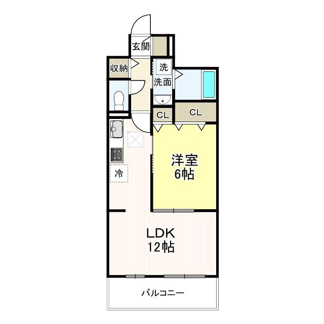 アウル吉祥寺南(1LDK/1階)の間取り写真