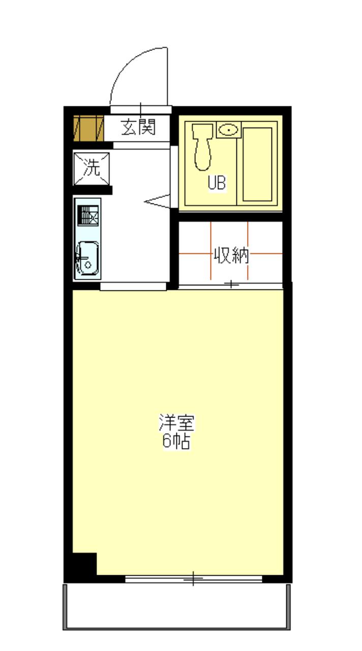 伊東ビル(1K/3階)の間取り写真