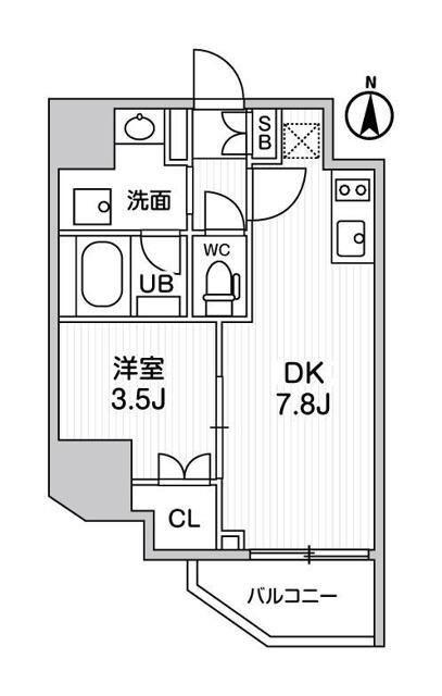 オルタナ亀戸3(1DK/10階)の間取り写真