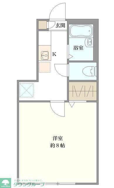 ピア東小金井(1K/2階)の間取り写真