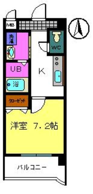 エミネンス平野(ワンルーム/4階)の間取り写真
