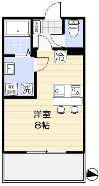 アリエル関町北(ワンルーム/4階)の間取り写真