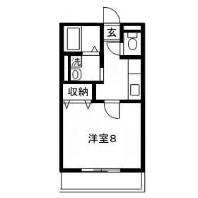 ソーニャ(1K/1階)の間取り写真
