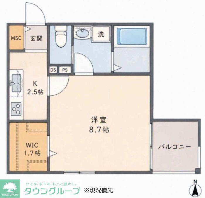 A-STYLE北大宮(1DK/3階)の間取り写真