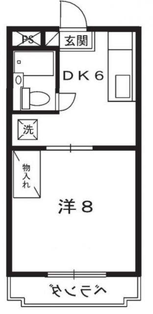 ステラハウス(1DK/3階)の間取り写真