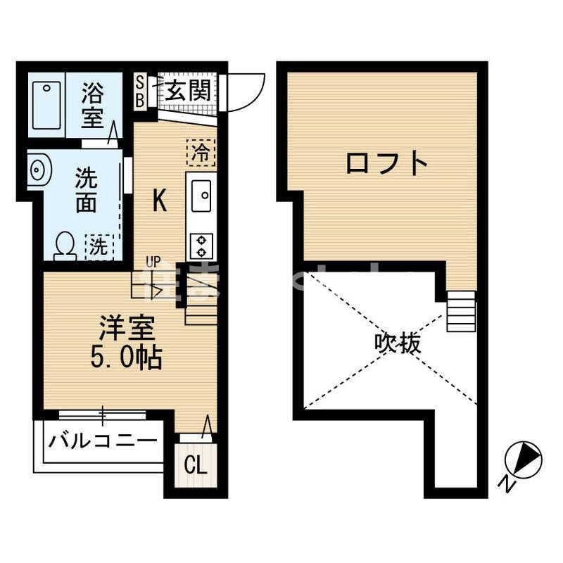 アートビレッジII(ワンルーム/1階)の間取り写真