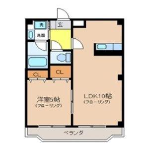 アルザスフィールド(1LDK/3階)の間取り写真