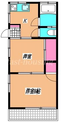 藤森荘(2K/2階)の間取り写真