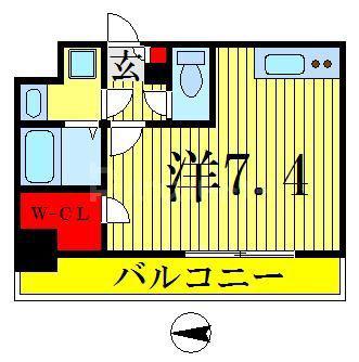 PLACIENTE(ワンルーム/2階)の間取り写真