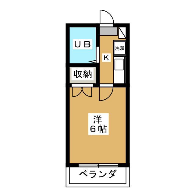 サンシャイン玉川(ワンルーム/2階)の間取り写真