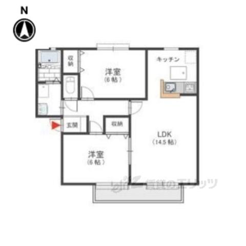 エスペランサ123(2LDK/1階)の間取り写真
