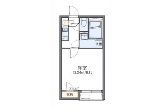 レオネクストプランドールII(1K/1階)の間取り写真
