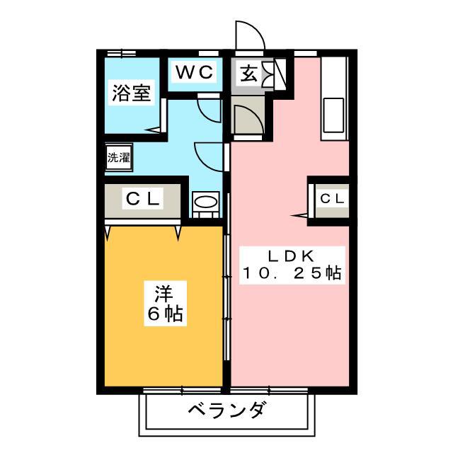 メゾン・アムール(1LDK/1階)の間取り写真