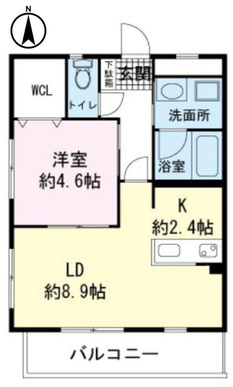 ビオモンテ(1LDK/1階)の間取り写真