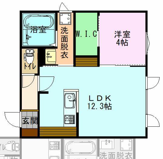 フューチャー(1LDK/2階)の間取り写真