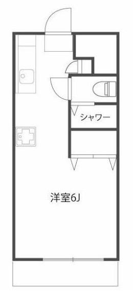 プラネット サクラ ウエスト(ワンルーム/1階)の間取り写真