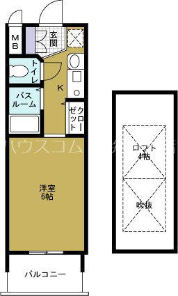EC難波ウエスト-SIDE大阪ドーム前(1SK/8階)の間取り写真