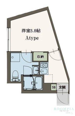 AGRACES武蔵小山II(1K/1階)の間取り写真
