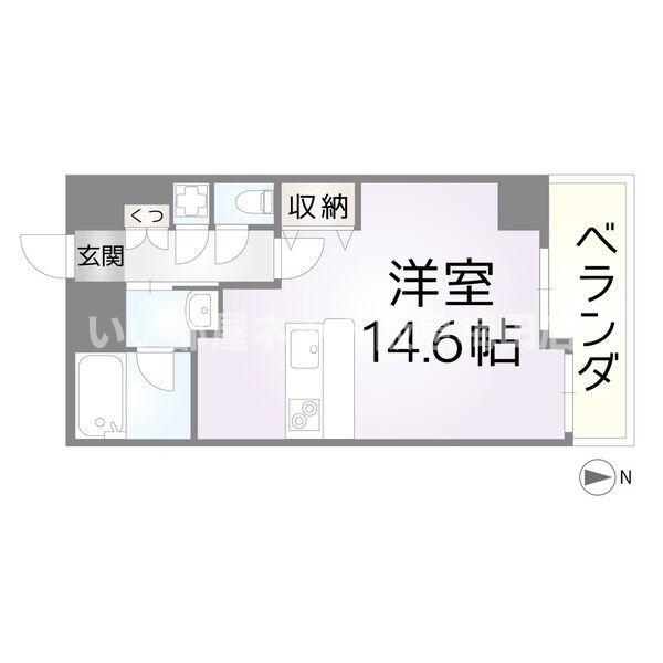 セレニテ梅田北PREMIUM(ワンルーム/9階)の間取り写真