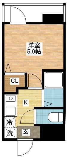 S-FORT長崎興善町(1K/11階)の間取り写真