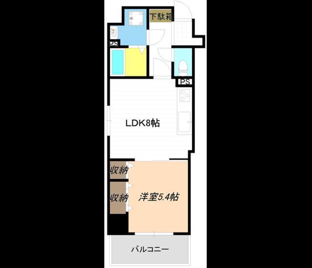 ボワドブローニュ(1LDK/6階)の間取り写真