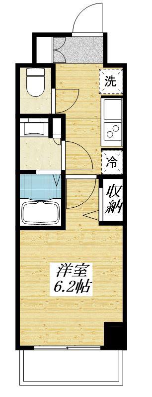 N-STAGE HACHIOJI II(1K/8階)の間取り写真