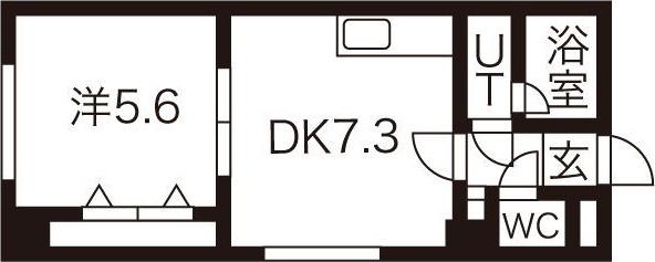 モンターニュプログレ(1DK/3階)の間取り写真