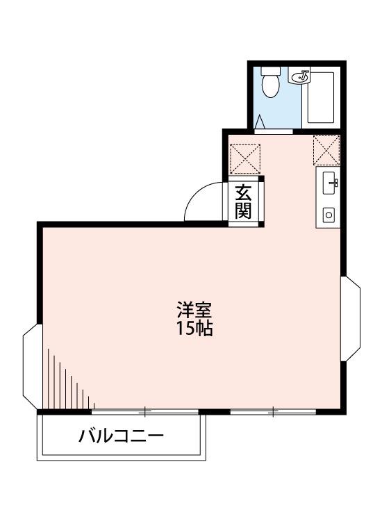 エクセルハイム(ワンルーム/3階)の間取り写真