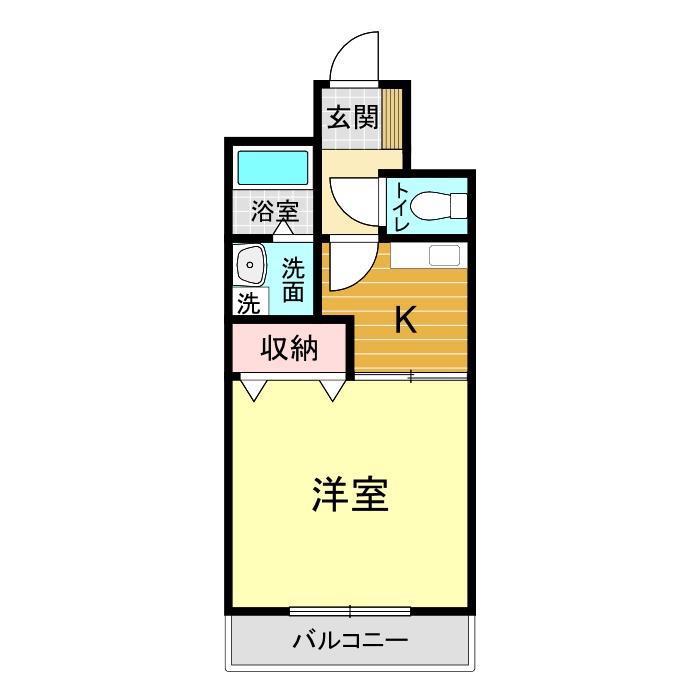 アクティブSIII(1K/1階)の間取り写真
